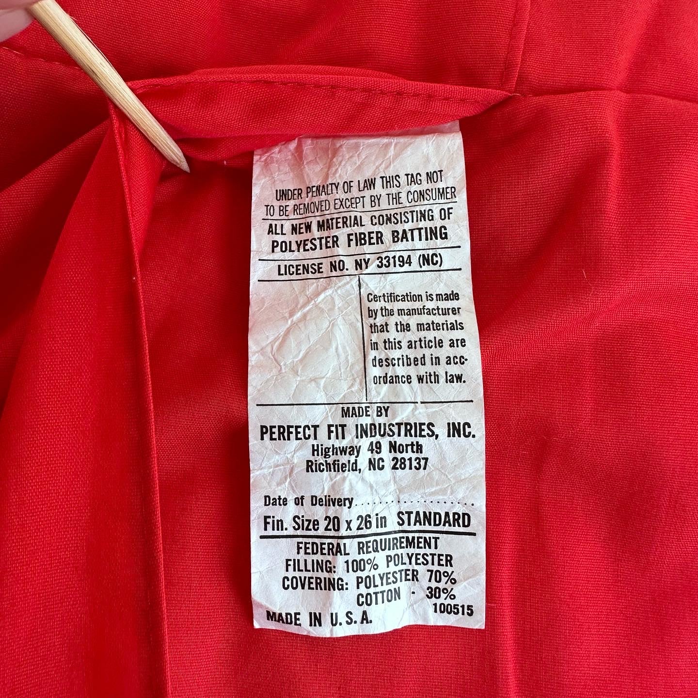 Red Quilted Pillow Sham