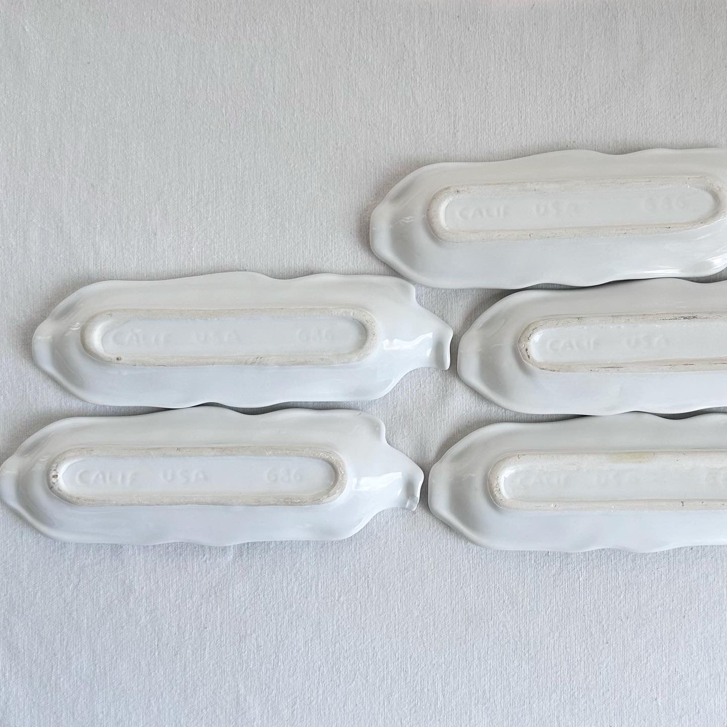 White Ceramic Corn Holders