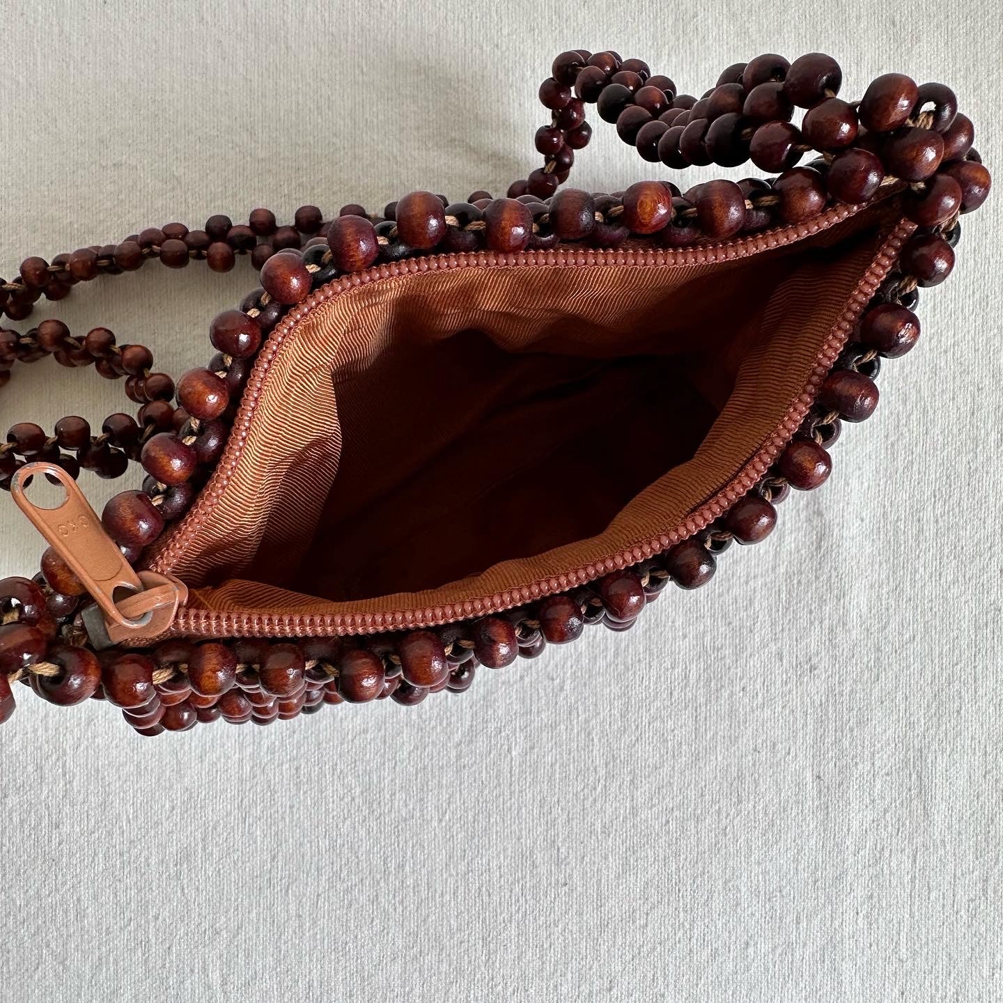 Brown Beaded Purse
