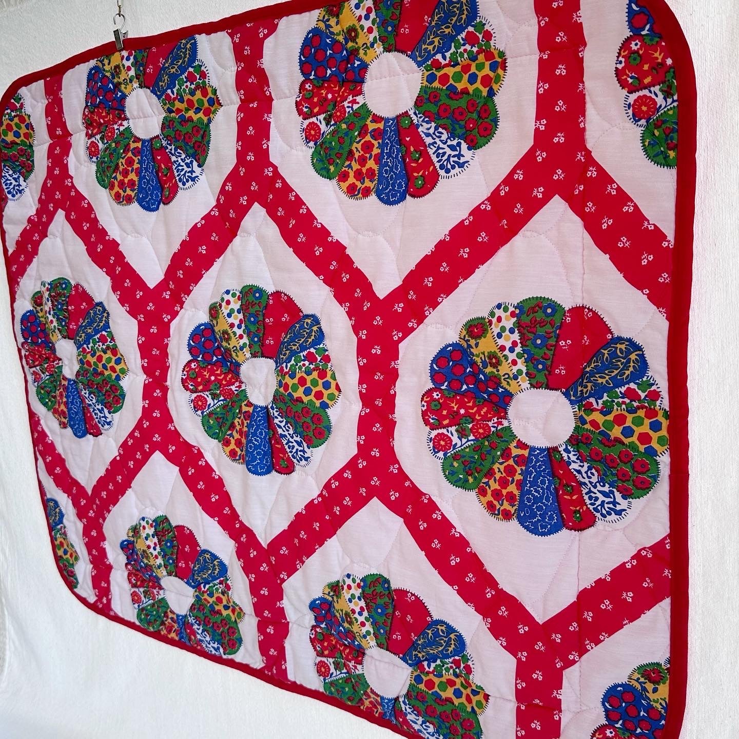 Red Quilted Pillow Sham