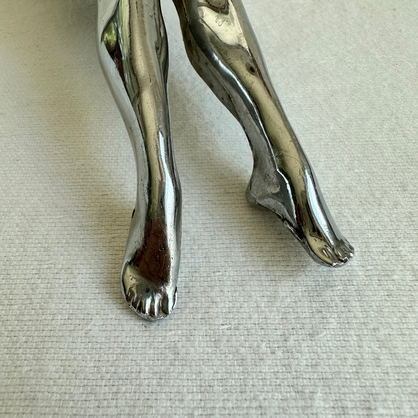Naked Woman Chrome Hub Cap Ornament
