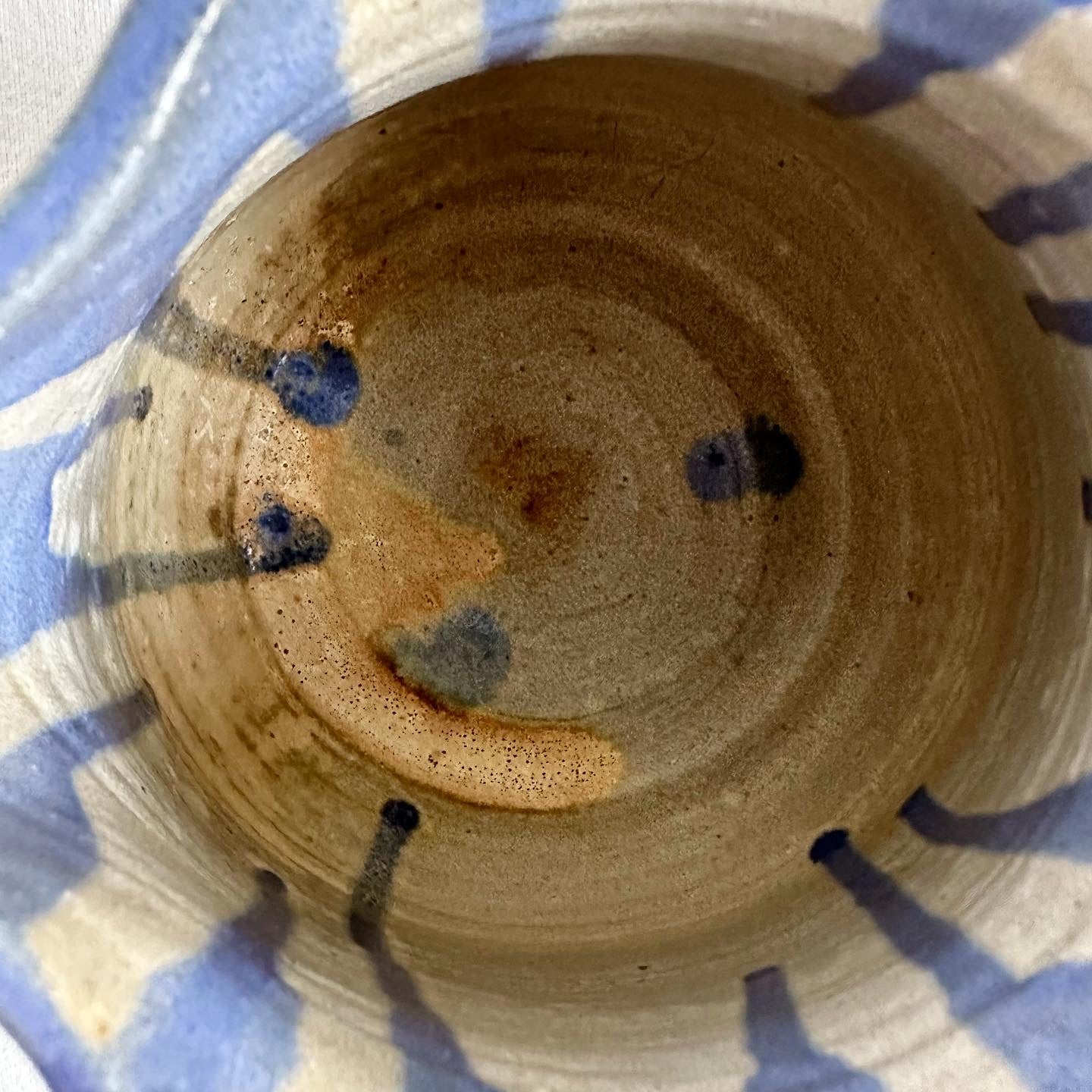 Handmade Blue Drip Pitcher
