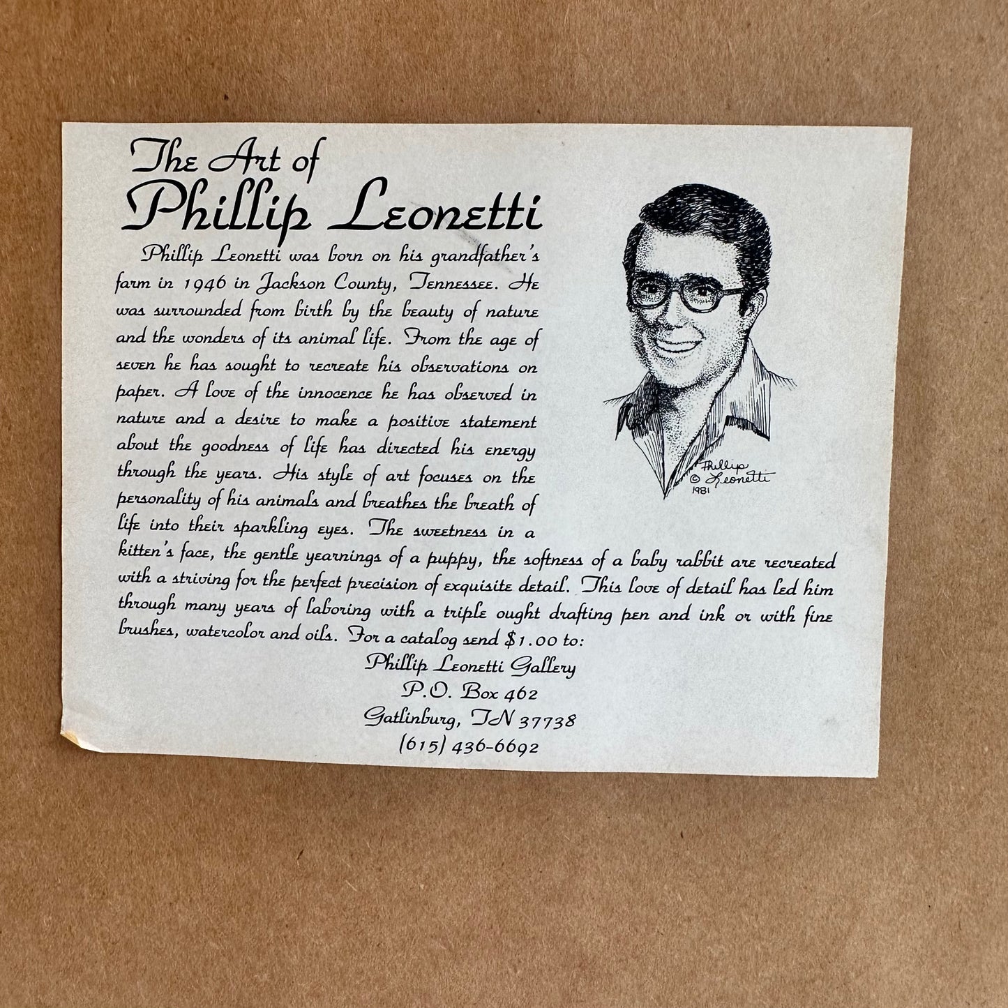 Philip Leonetti Original, signed litho tiger print