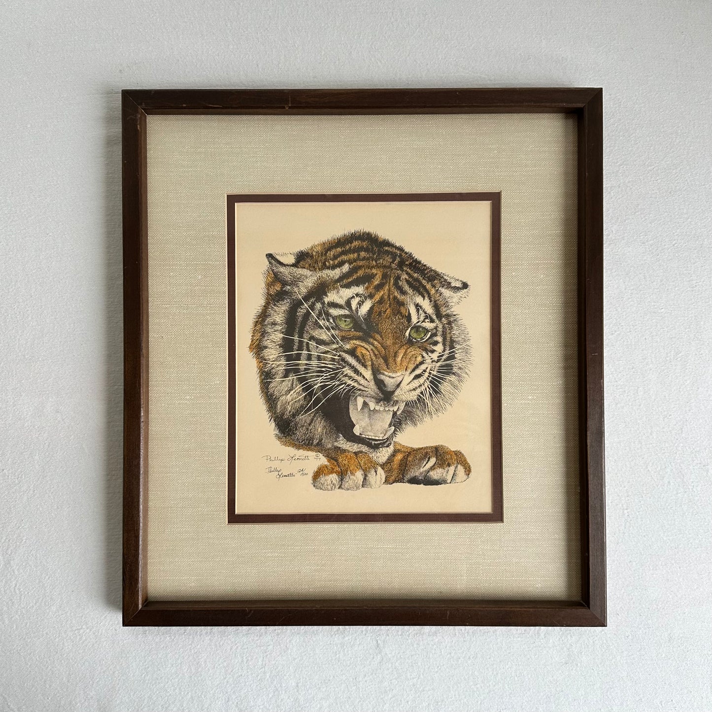 Philip Leonetti Original, signed litho tiger print