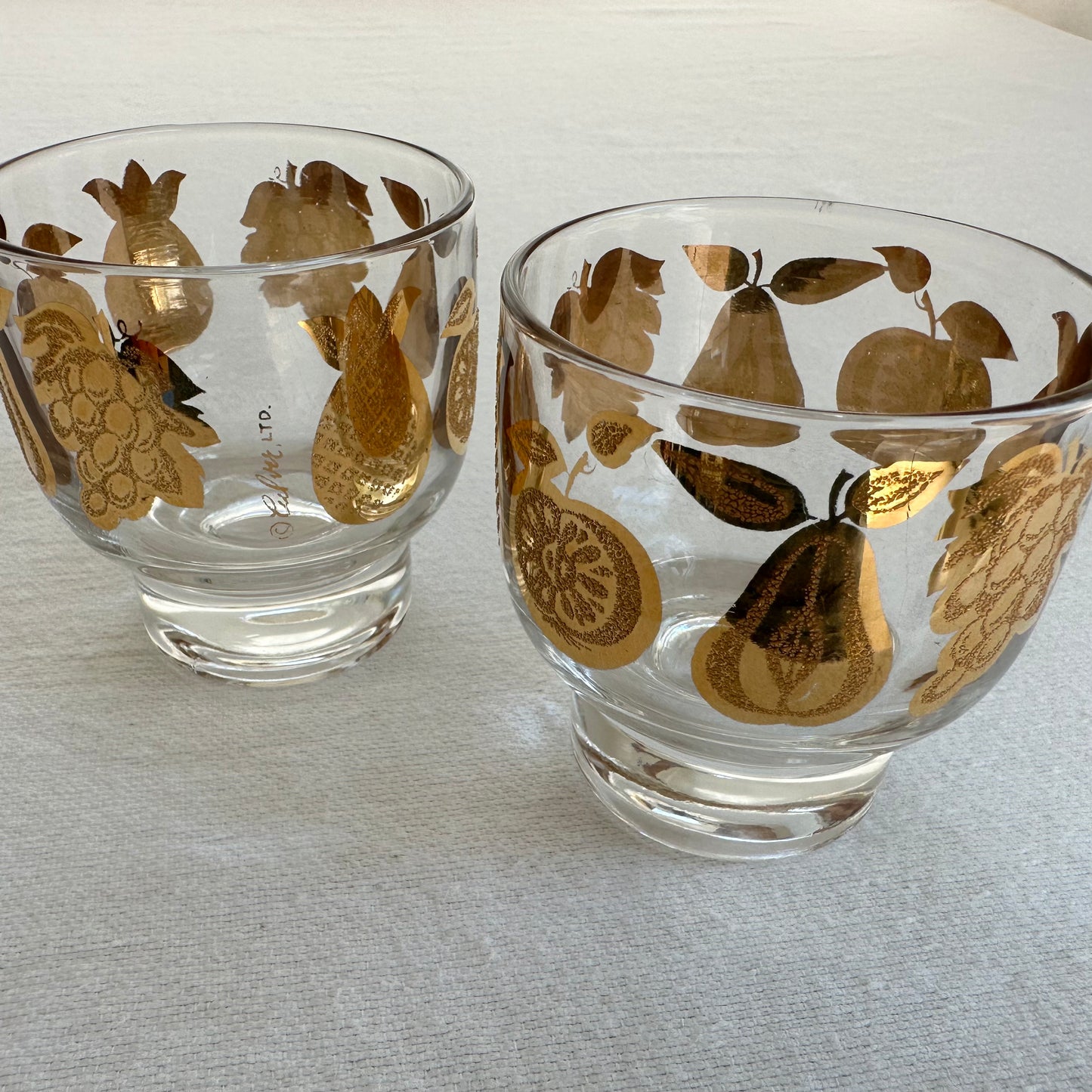 2 Culver Florentine glasses