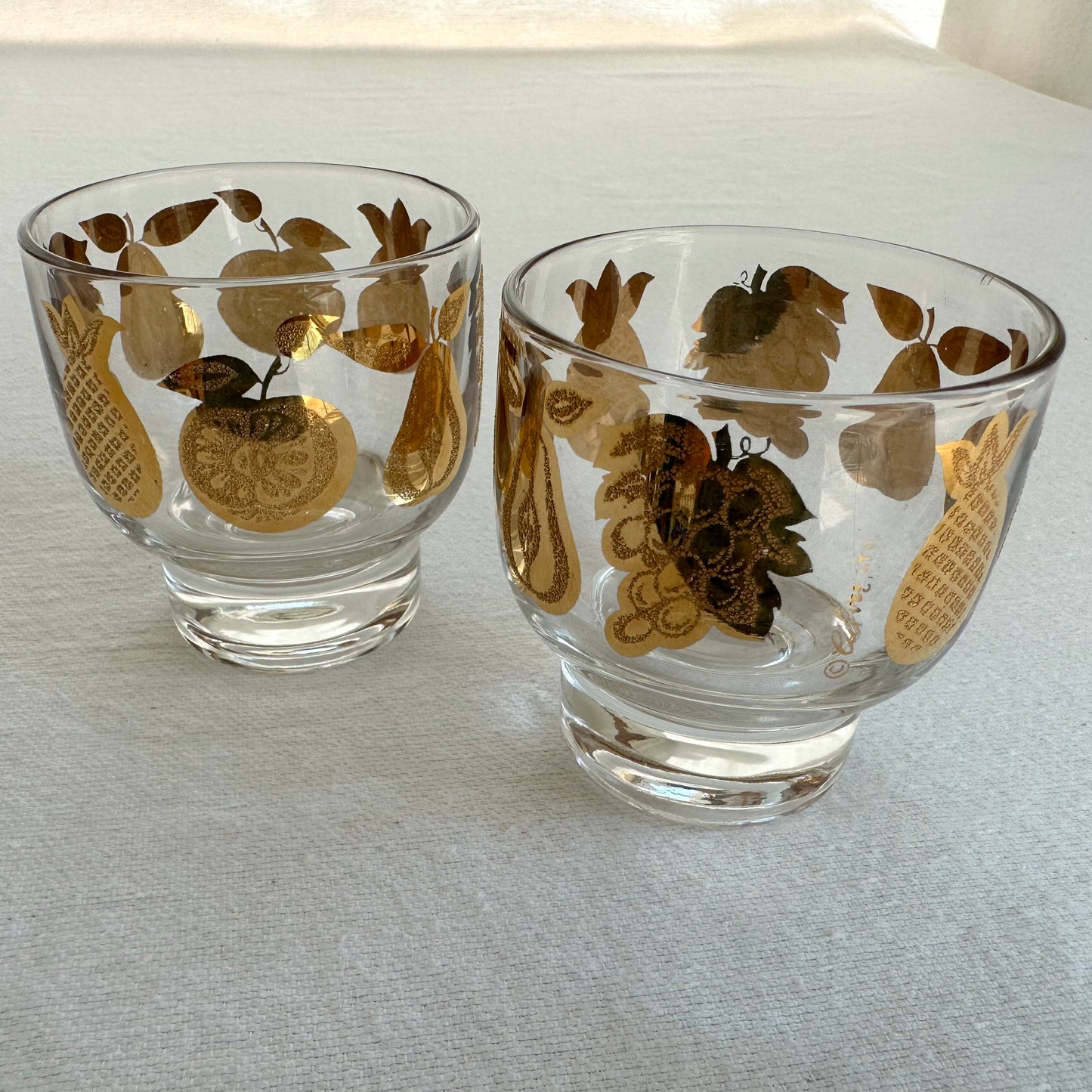 2 Culver Florentine glasses