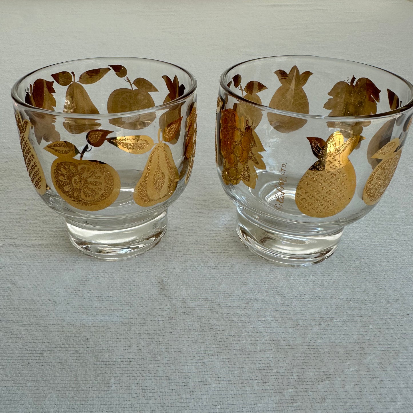 2 Culver Florentine glasses