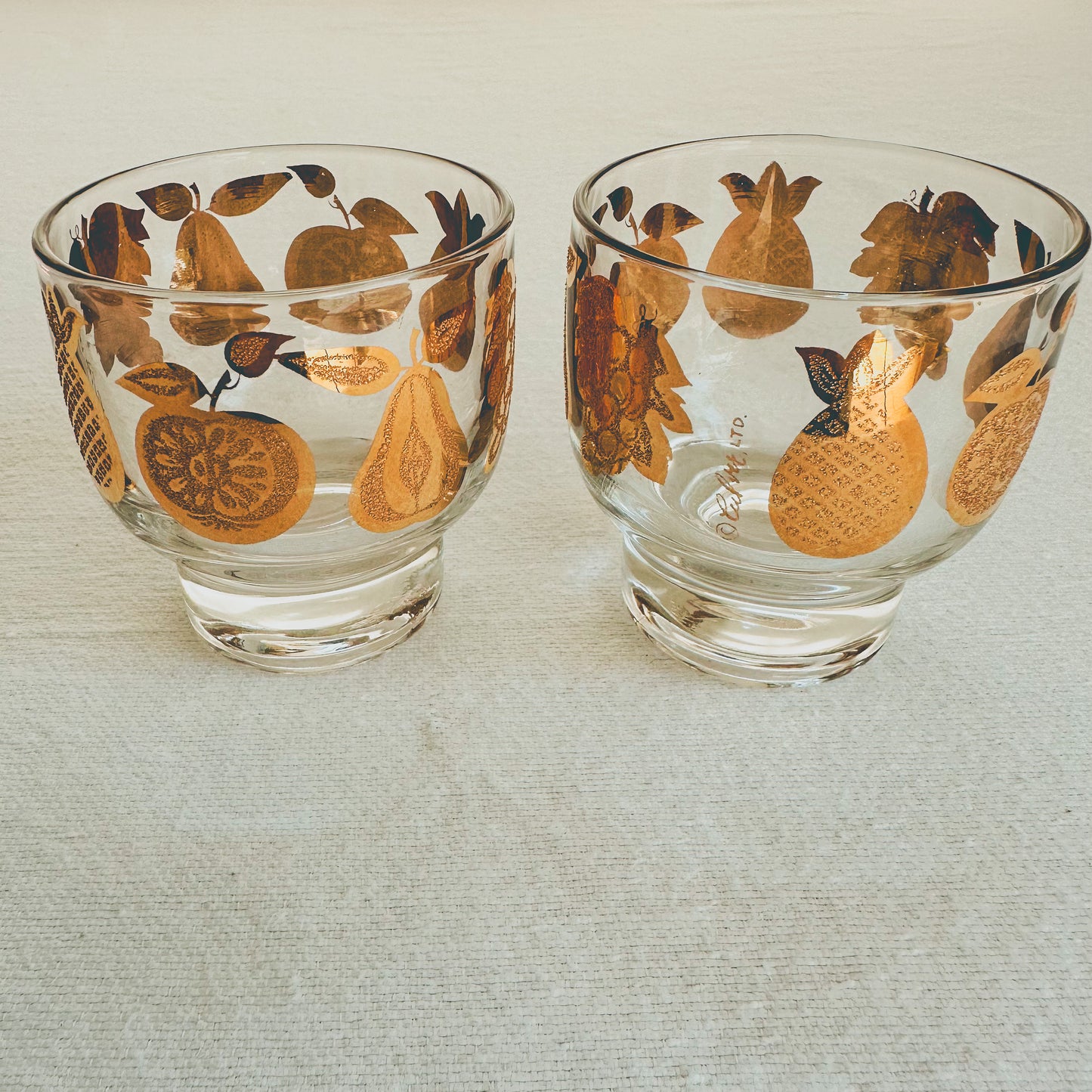 2 Culver Florentine glasses