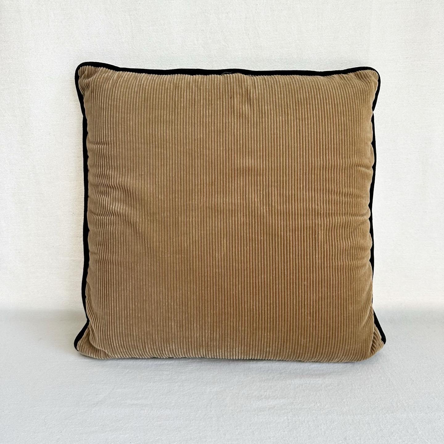Brown Velvet Patchwork Pillow