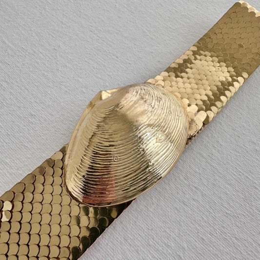 Gold Shell Fish Scale Belt
