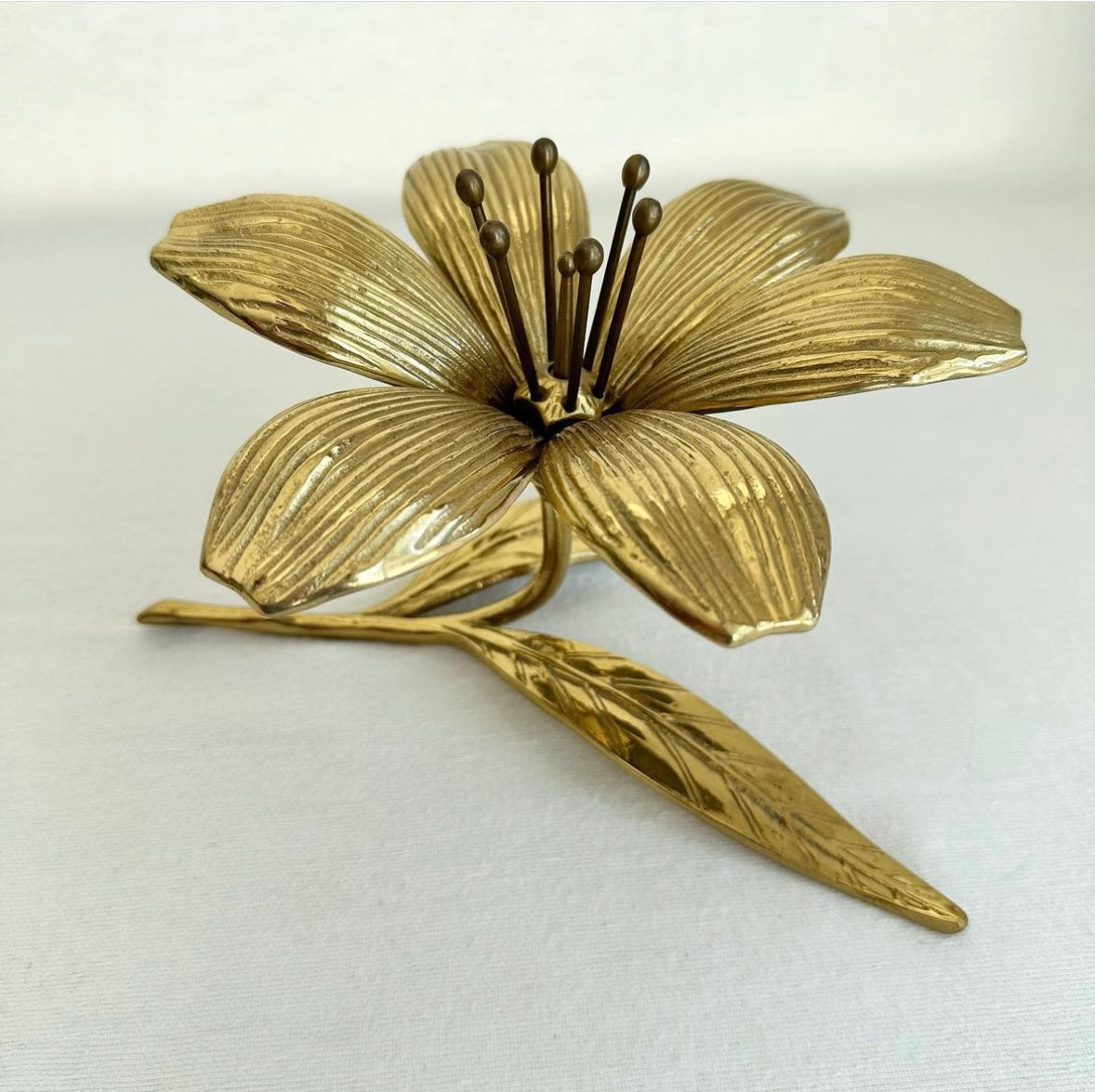 Floral Brass 60s Party Ashtray